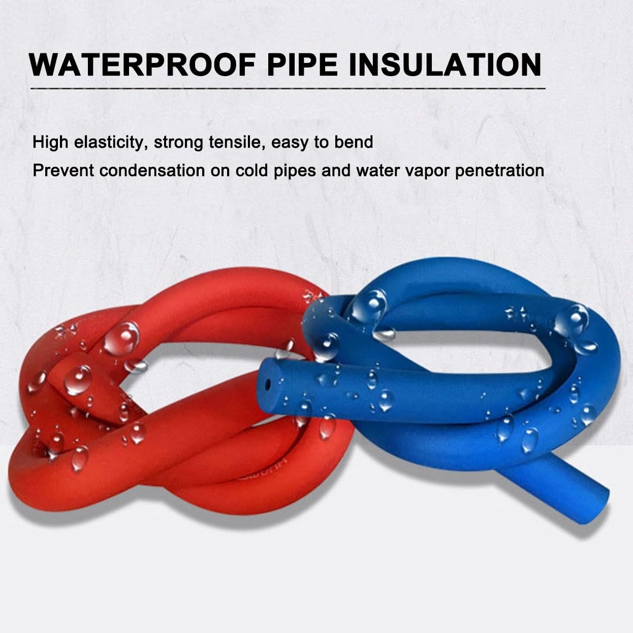 Coquilla Aislante Para Protección De Andamios, Aislamiento De Tuberías De 7 mm, 15 mm, 20 mm, 25 mm De Espesor, 1,8 m/2 m De Longitud, Tubo De Espuma Acolchado Para Obras De Construcción(Red,60mmx25mm