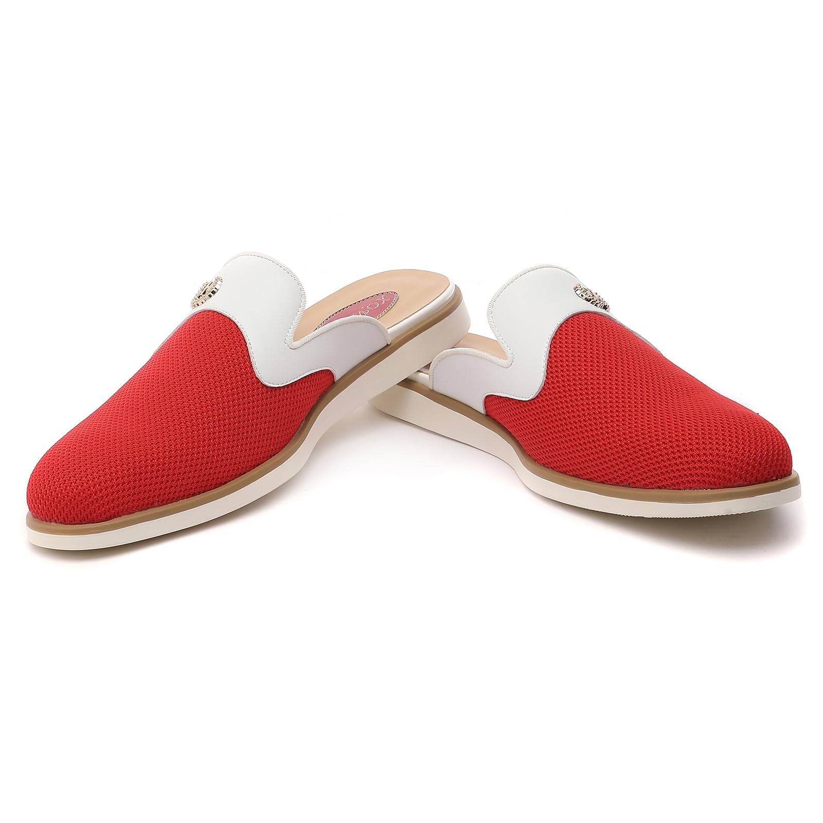 XQWFH Men's Casual Slip-on Mule Loafer,Mens Fashion Backless Dress Slippers Comfy Lightweight Walking Penny Shoes for Men