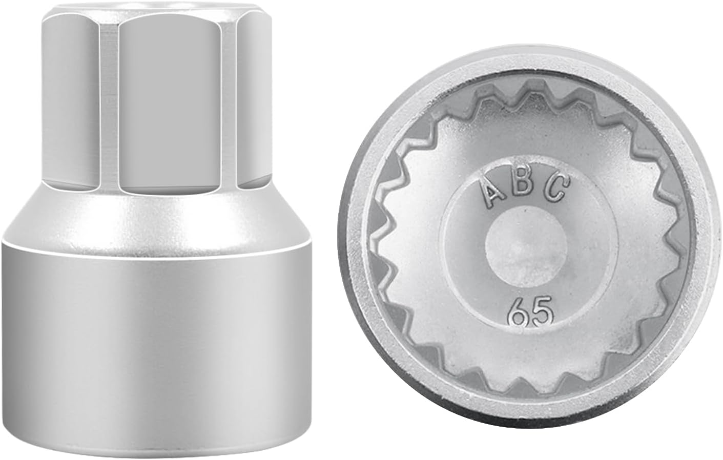 ABC-65 - Wheel Locking Nut Key for Porsche VW Toureg Panamera/Cayenne/Macan/Cayman/SUV, Wheel Lock Nut Scoket Adapter, Wheel Anti-Theft Lug Nut Removal Tool, Anti-Theft Screw Remover