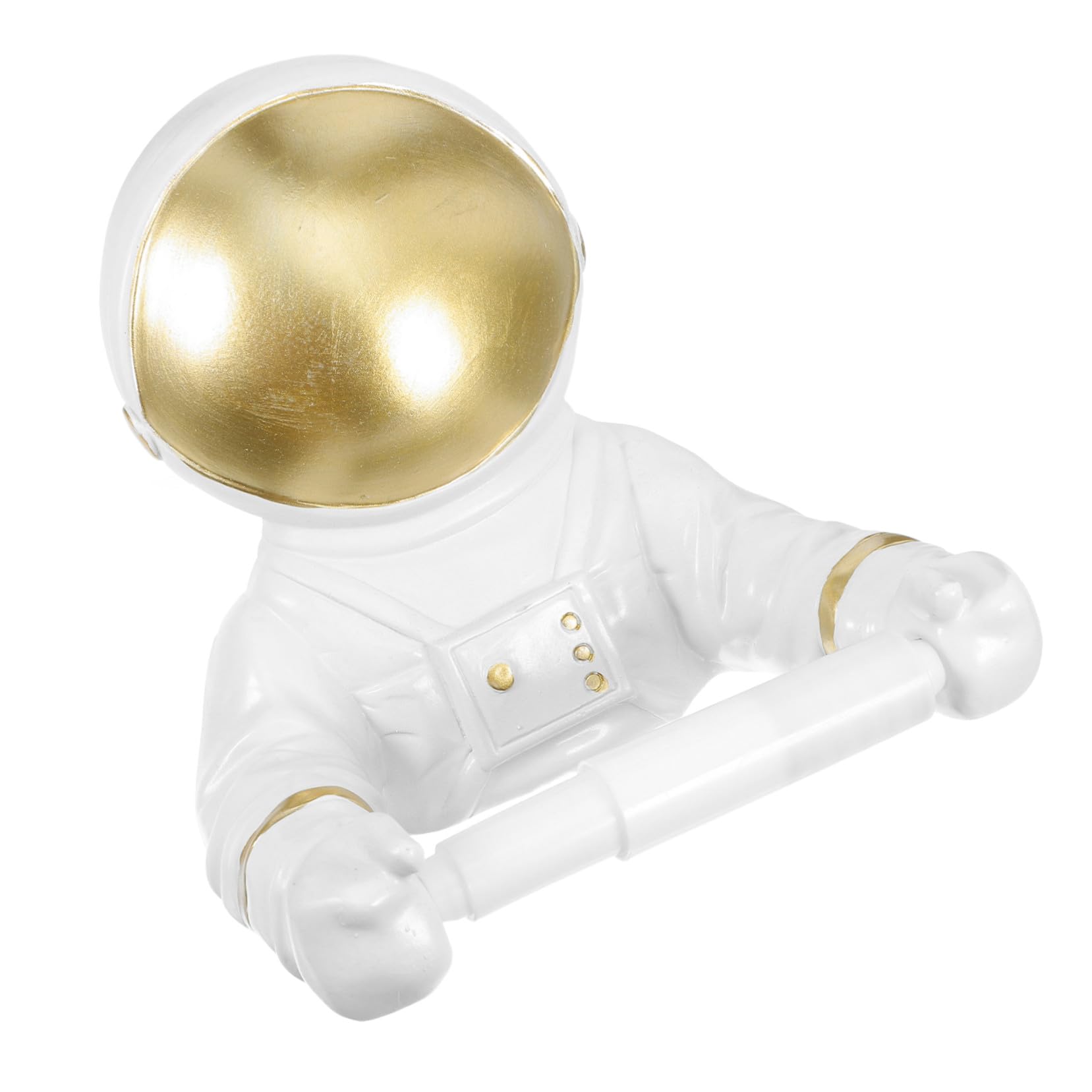 Portarotolo Astronauta in Resina, da Muro, Leggero e Fori