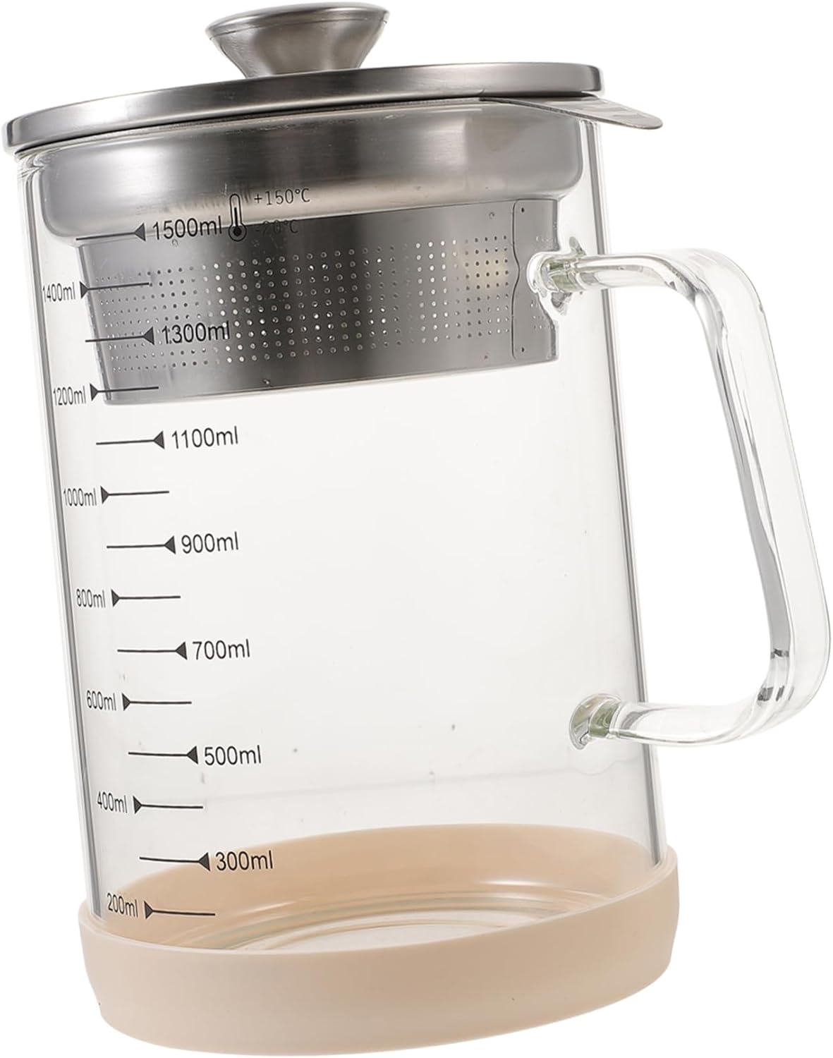 Cabilock Soy Milk Filter Jug Collander Fine Mesh Strainer Tea Pot Filter Juice Holder Strainer Kitchen Tea Storage