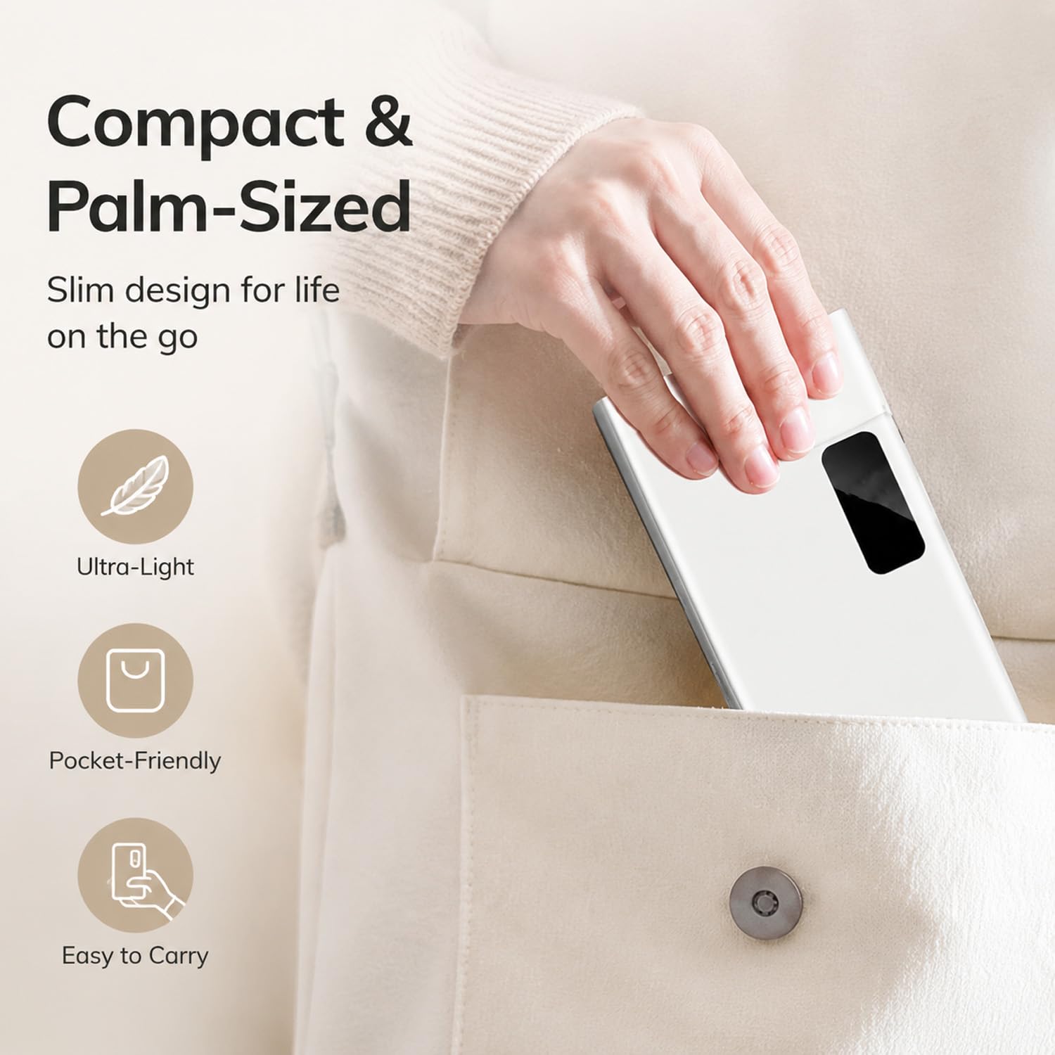 Mini sellador térmico recargable, máquina de sellado portátil de mano con pantalla digital, parte trasera magnética, ideal para bolsas de aperitivos, cocina y viajes, 6 ajustes de velocidad