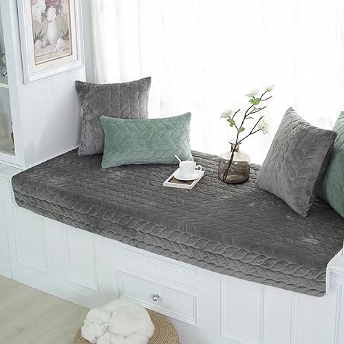 KaYomax Funda antideslizante para asiento de banco de ventana estilo granja, para interiores y exteriores, para sofá o silla, cojín antideslizante