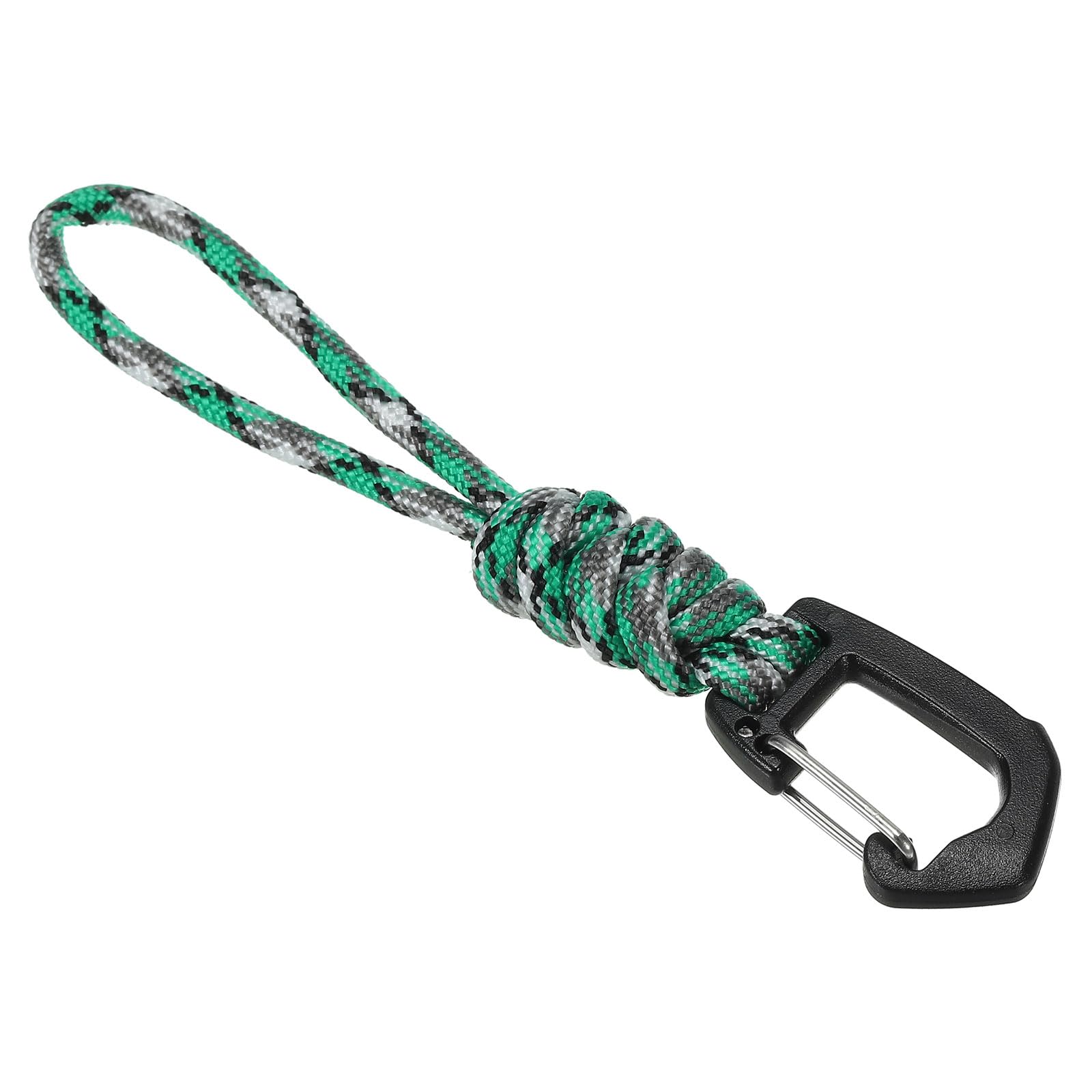 PATIKIL Badge Lanyard 4.7 Inch, Necklace Keychain Cord Metal Clasp Hook Ring Strap for Keys Whistle ID Card Badge Holder Camo Green