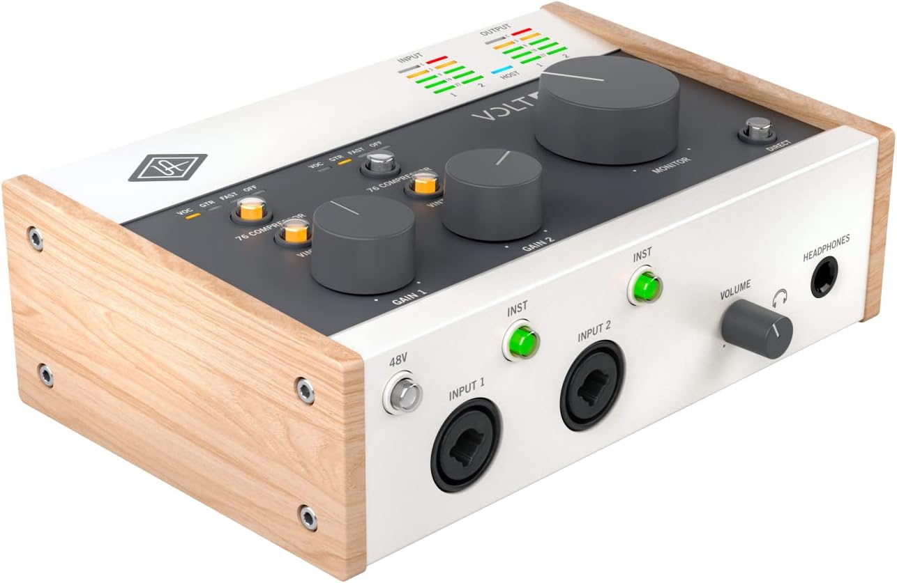 Universal Audio Ua Volt 276 Usb Interface For Recording, Podcasting, And Streaming With Essential Software 30-Day Free Trial Subscription To Uad Spark