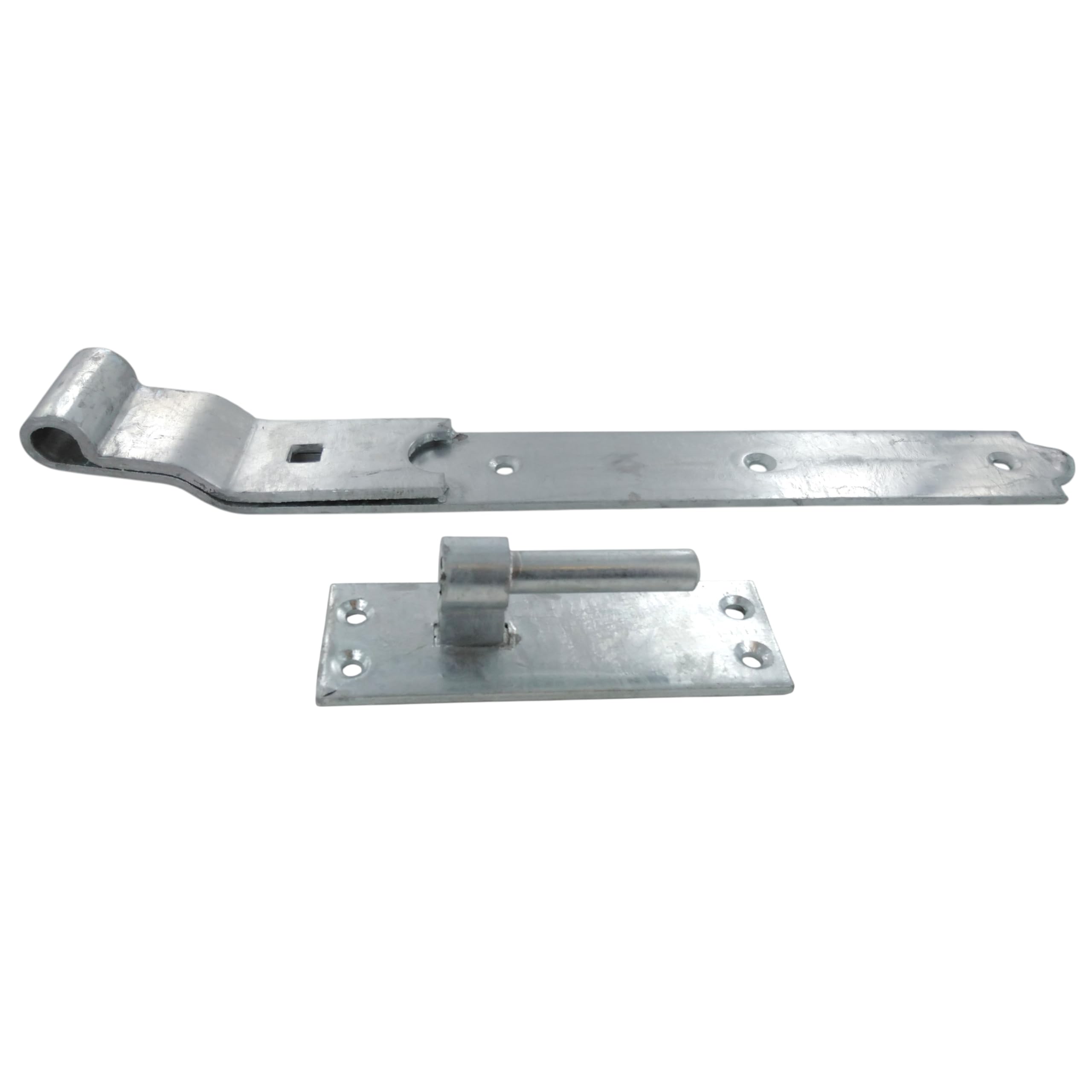 Merriway BH06864 Lot de 2 charnières de portail robustes à manivelle en acier galvanisé, 350 mm, noir