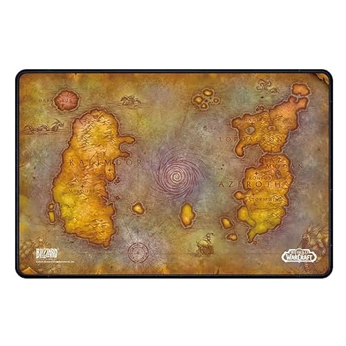 Blizzard Gaming Mouse Pad, XXL Desktop Keyboard Mat, Wow Themed Symbol, Cloth Cover with Stitched