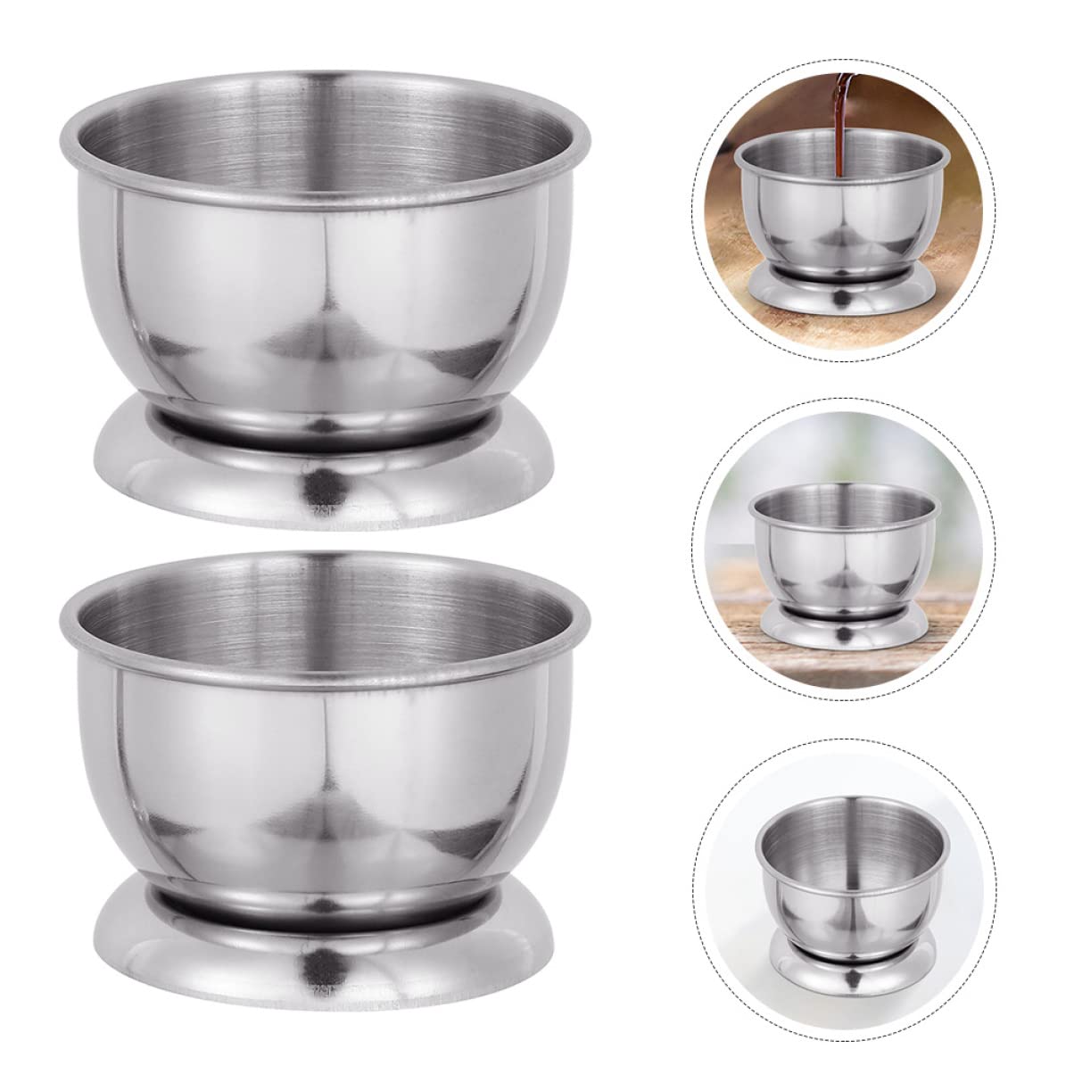 4 Set Piccola Tazza Da Tè Viaggio Pieghevole Tazze Coppa Inossidabile Bicchiere in Acciaio Inox Tacpa Da Tè Bicchiere Inossidabile Acciaio Inossidabile Argento 2 Pezzi * 4