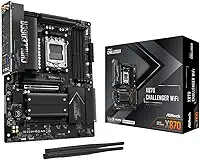 ASRock Placa-mãe X870 Challenger WiFi ATX, suporta AMD Ryzen 9000/8000/7000 Series, DDR5 8000+ (OC), PCIe 5.0, Dual USB4, Wi-Fi 7, 2.5G LAN, 16+2+1 Phase Dr.MOS