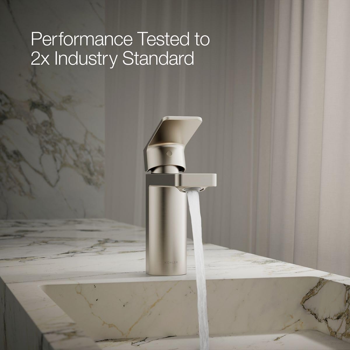 Amazon | Kohler K-23472-4N-BN パラレルシングルコントロール LAV FCT