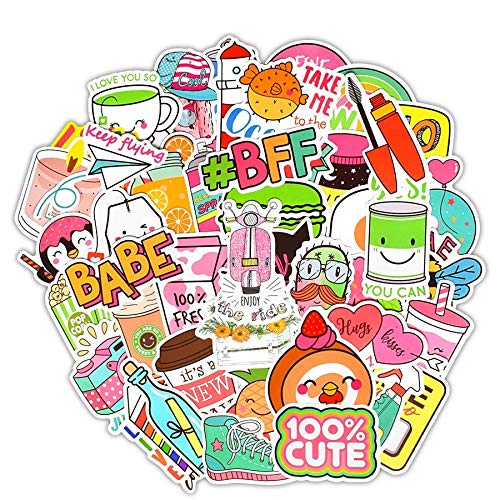 iDream Girls Pink Fun Cute Cartoon Waterproof Vinyl DIY Sticker for Suitcase Laptop Bicycle Helmet Car (Set of 50) (B08VWWPMW1) Amazon Price History, Amazon Price Tracker