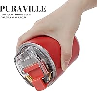 Vista 133 de Puraville Insulated Tumblers with Lid, 10 oz Travel Coffee Mug Stainless Steel Vacuum Cup, Leak Proof Reusable Double Walled Coffee Tumbler for Iced