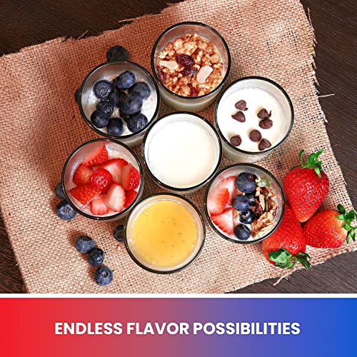 Total Chef Yogurt Maker, 1L (1.1 qt) with 7 Glass Jars and Lids, One Touch Operation, White, Perfect for Natural, Organic, Sweetened or Sugar-Free, Flavored, Plain, or Lactose-Free Homemade Yogurt Total Chef Yogurt Maker, 1L (1.1 qt) with 7 Glass Jars and Lids, One Touch Operation, White, Perfect for Natural, Organic, Sweetened or Sugar-Free, Flavored, Plain, or Lactose-Free Homemade Yogurt