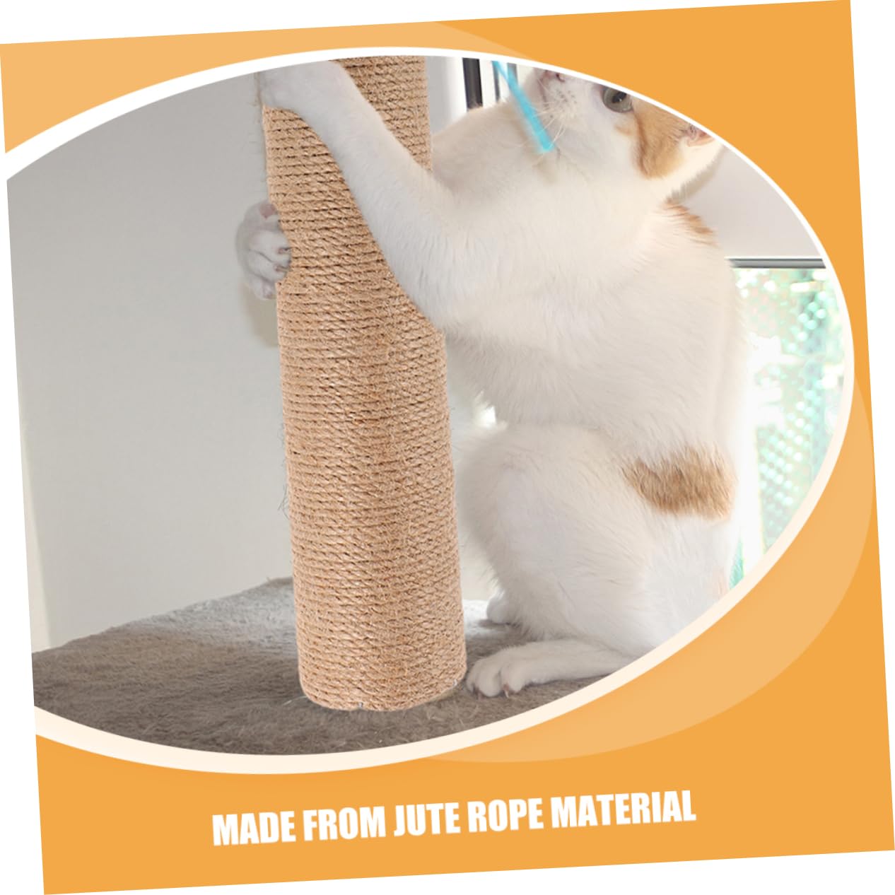 Tiragraffi in Sisal 2 Pezzi, Accessori di Ricambio per Albero Tiragraffi Alto per Gatti, Pali Verticali 40 Cm per Graffiatoio Fai da Te in Spazi Piccoli, per Esercizio Gatti