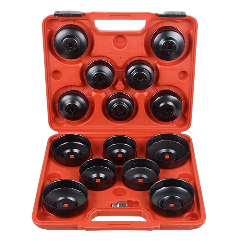Set Completo di Chiavi per Filtri 'Olio - Kit di Strumenti per La Rimozione di Tazze e Bussole da 16 Pezzi per Una Manutenzione Efficiente 'Auto