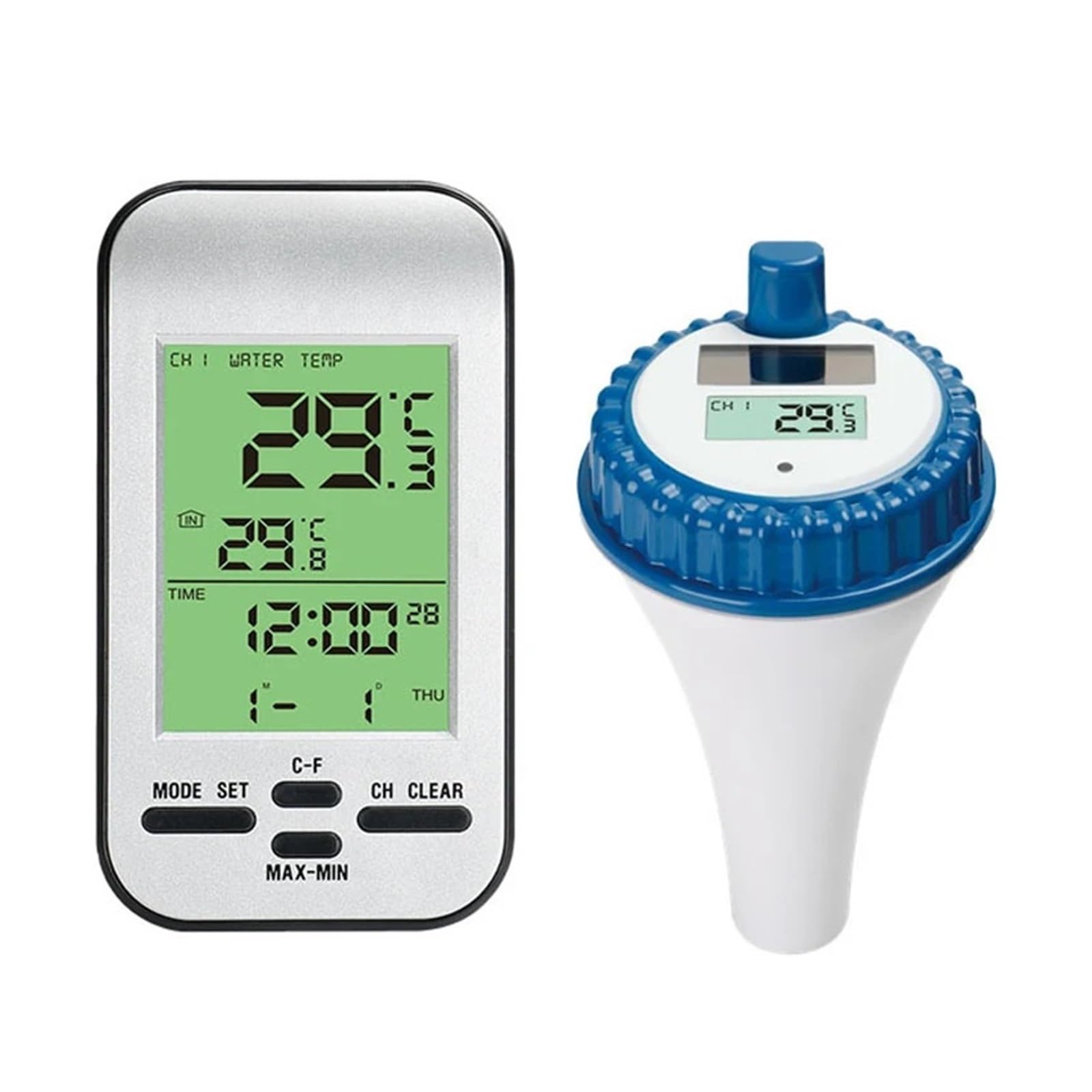 Termometr Basenowy Inteligentny Bezprzewodowy Cyfrowy Termometr Basenowy, Monitor Temperatury I Wilgotności W Pomieszczeniach, Wodoodporny Wyświetlacz LCD, Czujnik Temperatury łAtwy W UżYciu
