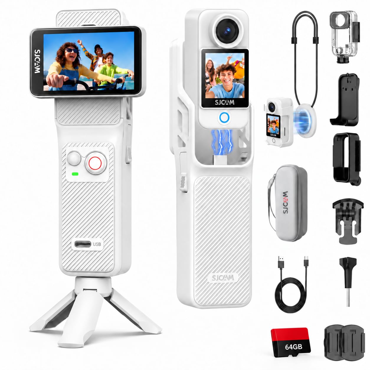 SJCAM C400 4K Action Vlogging Camera with 7H Long Recording,POV cam | 154° Wide Angle, 2.…