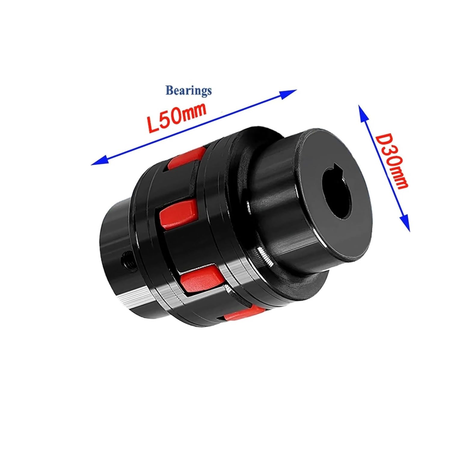 GR14 XL0 D30L50 8/10/12/14/16mm Motor Ballscrew Jaw Spider Plum Steel Shaft Coupler Flexible Couplin 1Pcs(8x10)