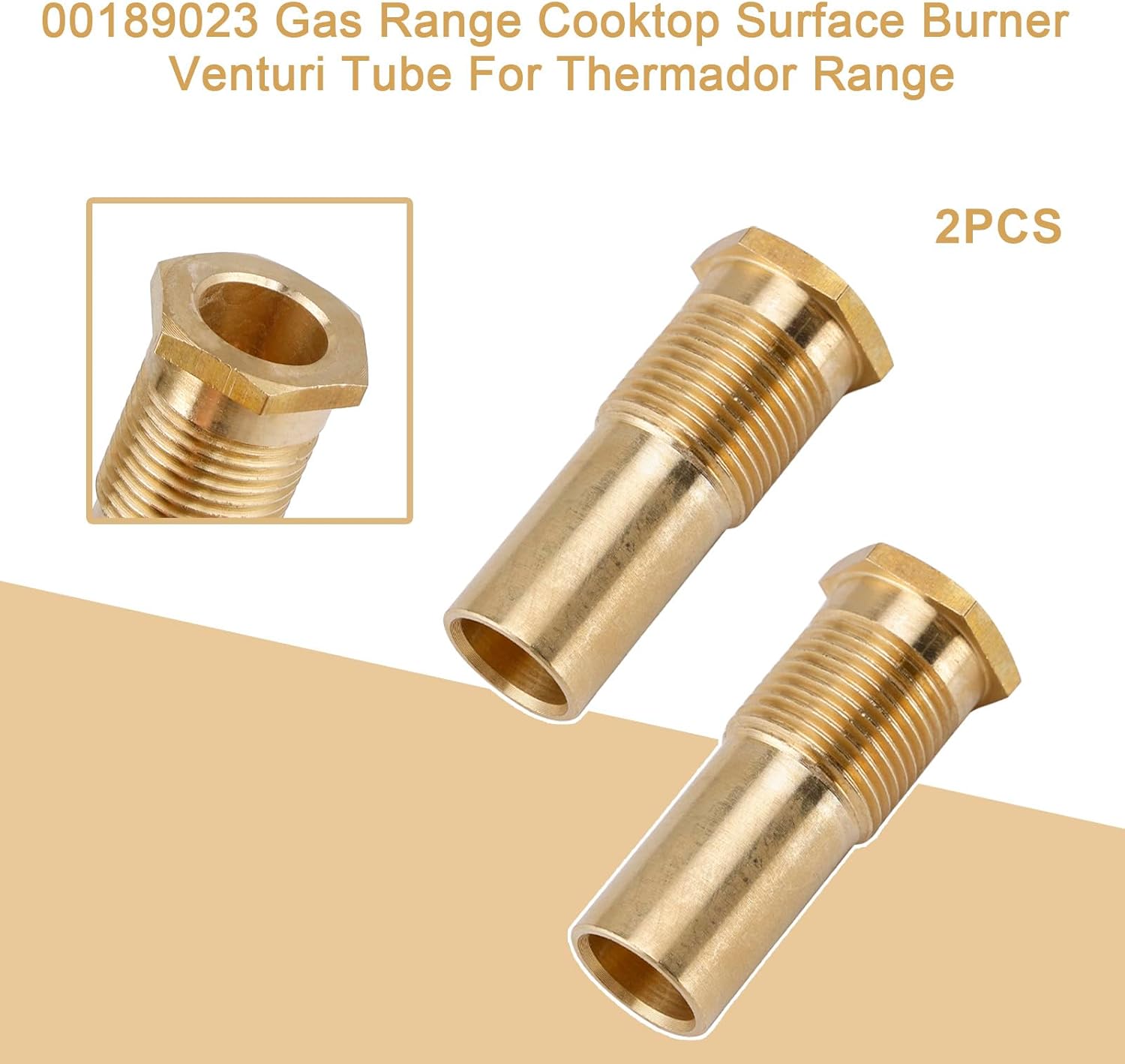 Upgrade 2PCS 00189023 Gas Range Cooktop Surface Burner Venturi Tube Fit For Thermador Range Replace 1044401 15-10-154 189023 20-02-039