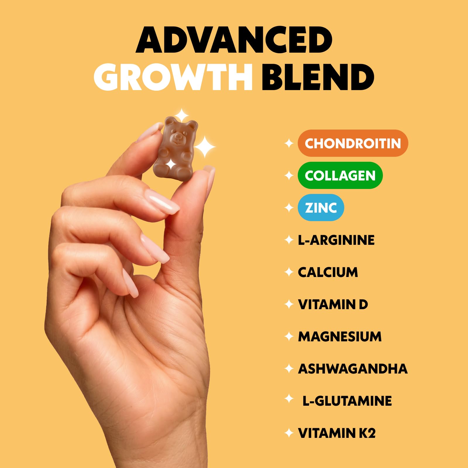 Condition photo showing As Is for Height Growth Gummies | Vitamin Gummies with Calcium, Magnesium Glycinate, Zinc, Ashwagandha, Vitamin K2 D3 | Height Increase Supplement, Multivitamin for Kids, Teens Boy & Girl, Adults | 60 Gummies