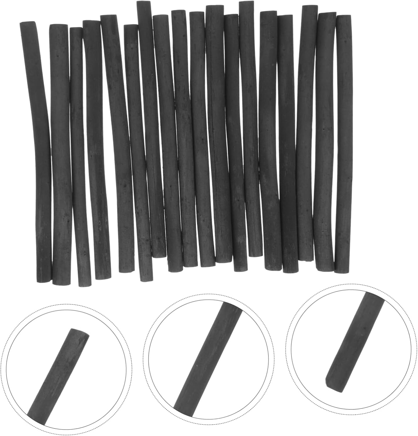 20pcs Professional Willow Charcoals Compressed Drawing Sticks Shading for Students Hobbyists