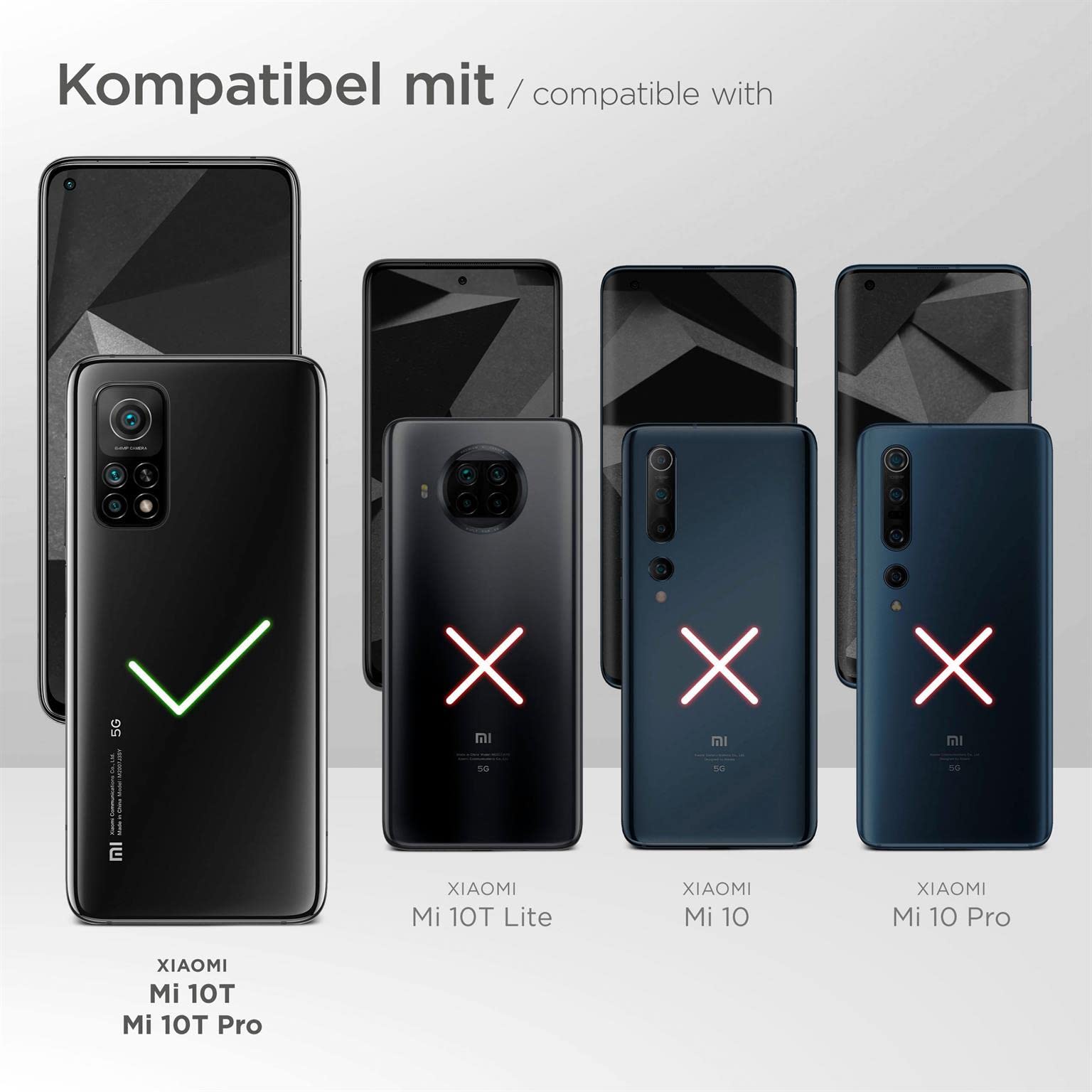MoEx Custodia A Portafoglio In Pelle Vegana Per Xiaomi Mi 10T / Mi 10T Pro - Protezione 360° Blu Scuro