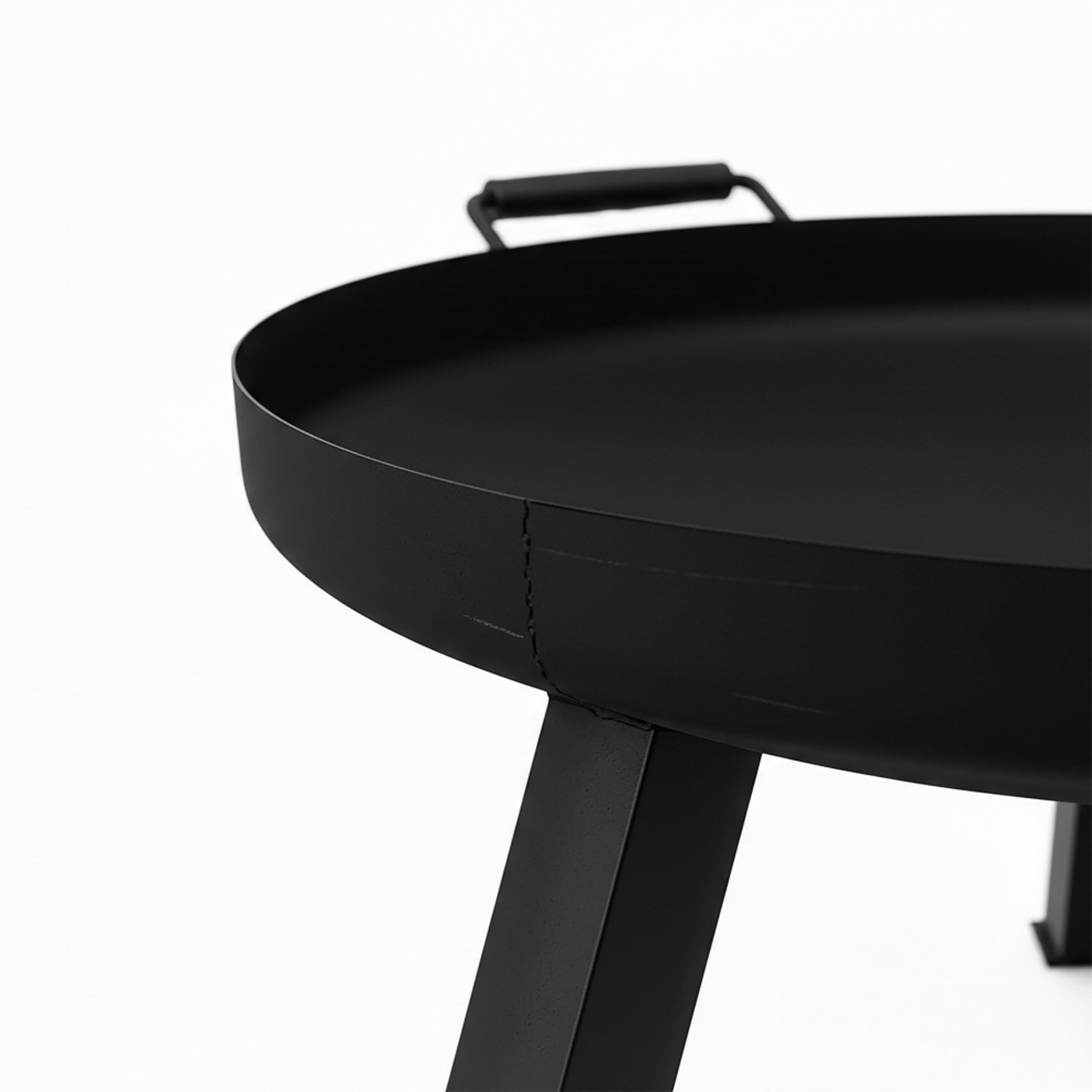 Relaxdays braciere, Ø 59 cm, con attizzatoio, Acciaio Verniciato a Polvere, per Giardino