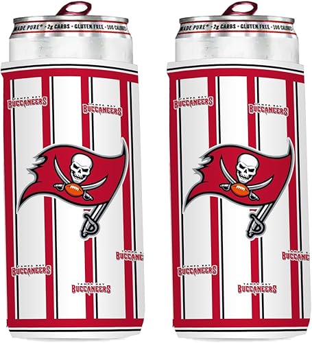 Miniatura 23 de Paquete de 2 soportes para latas de fútbol de 12 onzas, delgado y delgado, aislador de bebidas Huggie Cooler Coozies (Arizona (cardenales))