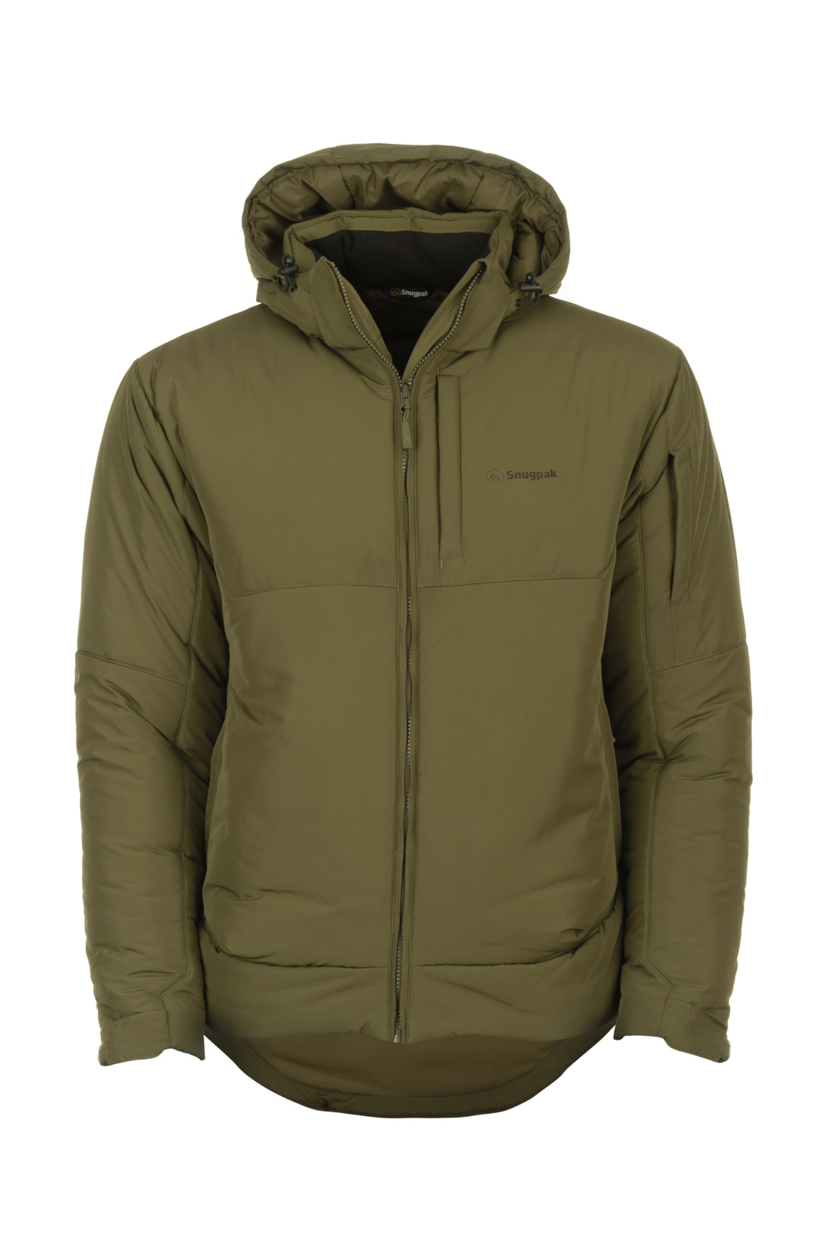 Snugpak Tomahawk Jacket WGTE - Cold Insulated with Detachable Hood & Scooped Back - Windproof, Water-Repellent, Breathable & Tactical Coat with Softie Insulation - Olive (M)