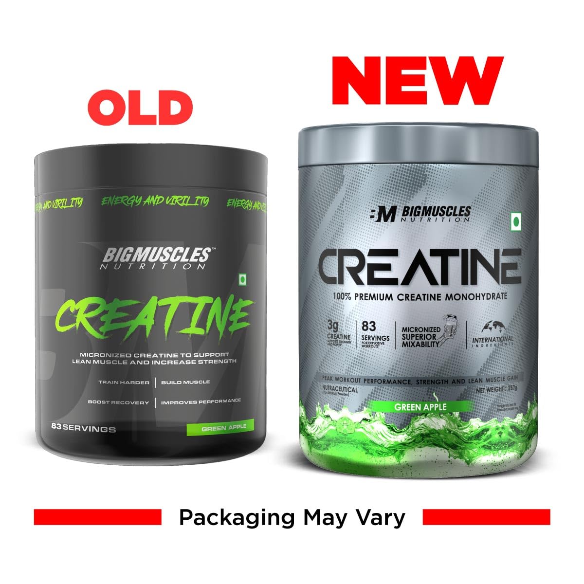 Bigmuscles Nutrition Creatine [257g, 83 Servings] | Green Apple | Micronized Creatine Monohydrate To Support Lean Muscle Repair & Recovery, powder, 1 count — Amazon image 5