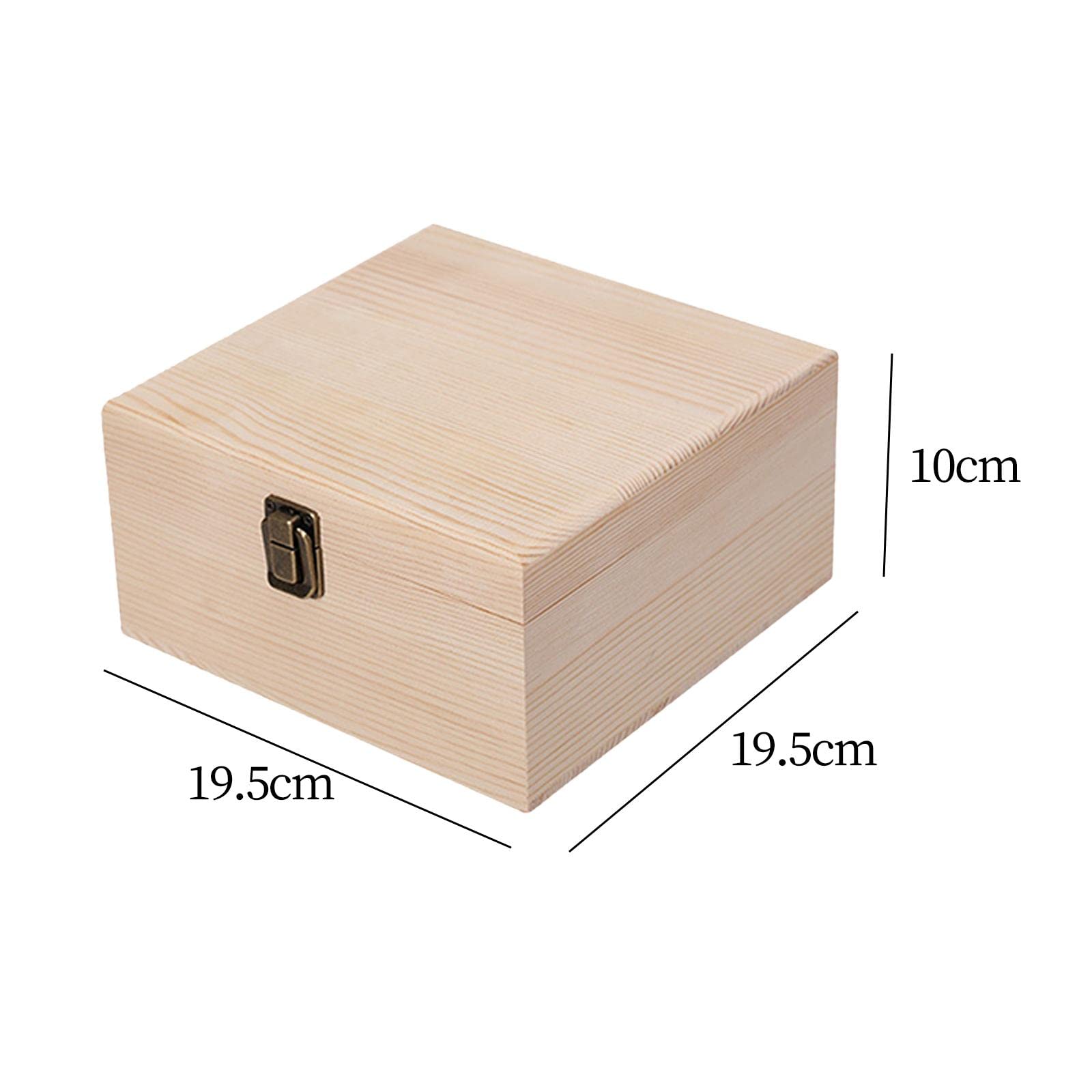 Amazon.co.jp: ヴィンテージスタイルの木製収納ボックス ヒンジ付き蓋