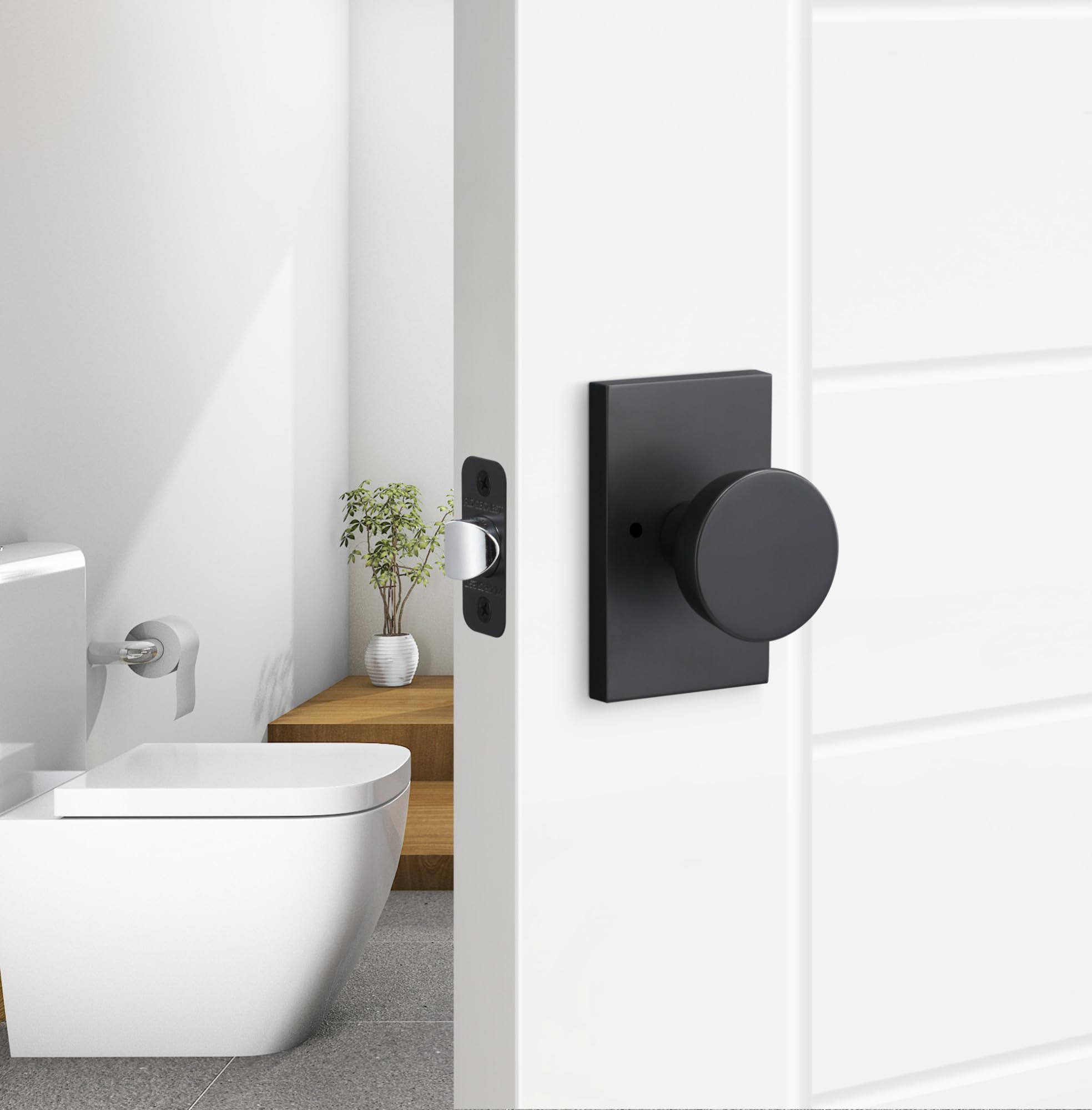 Sure-Loc ZT102 Zermatt Privacy Door Knob Set with Rectangle Rose