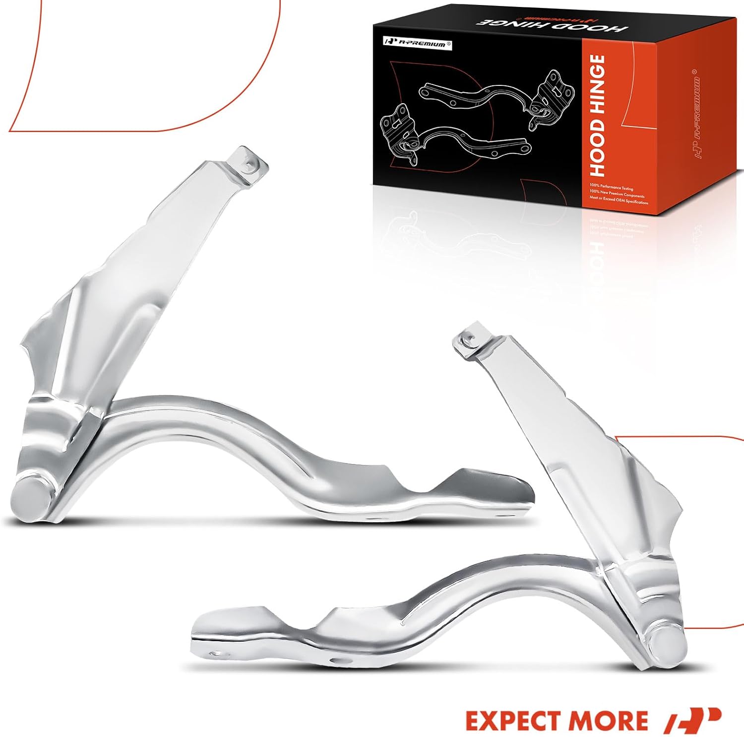 A-Premium Driver and Passenger Hood Hinges Compatible with Hyundai Sonata 2011 2012 2013 2014 2015, Set of 2 Front Left and Right Side Hood Hinges, Replace# 791203S000, 791103S000