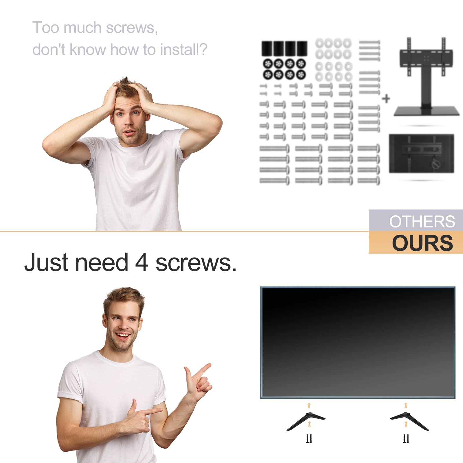Amazon.com: Maozhren TV Stand for Hisense TV Legs, Base Stand for 