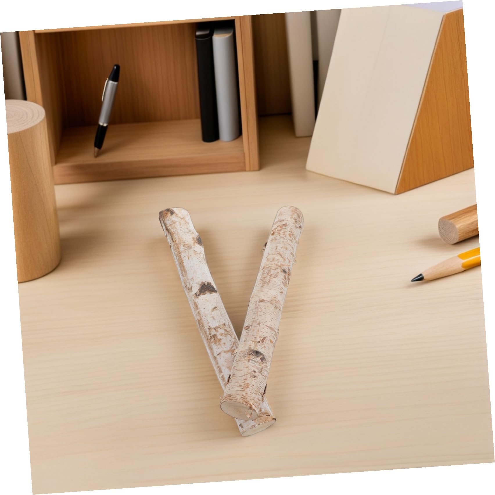 2 Pezzi Tronchetti Legno da Ardere in Legno Naturale per Decorazioni Natalizie Rustiche, Affidabili per Eventi a Tema e Artigianato Creativo