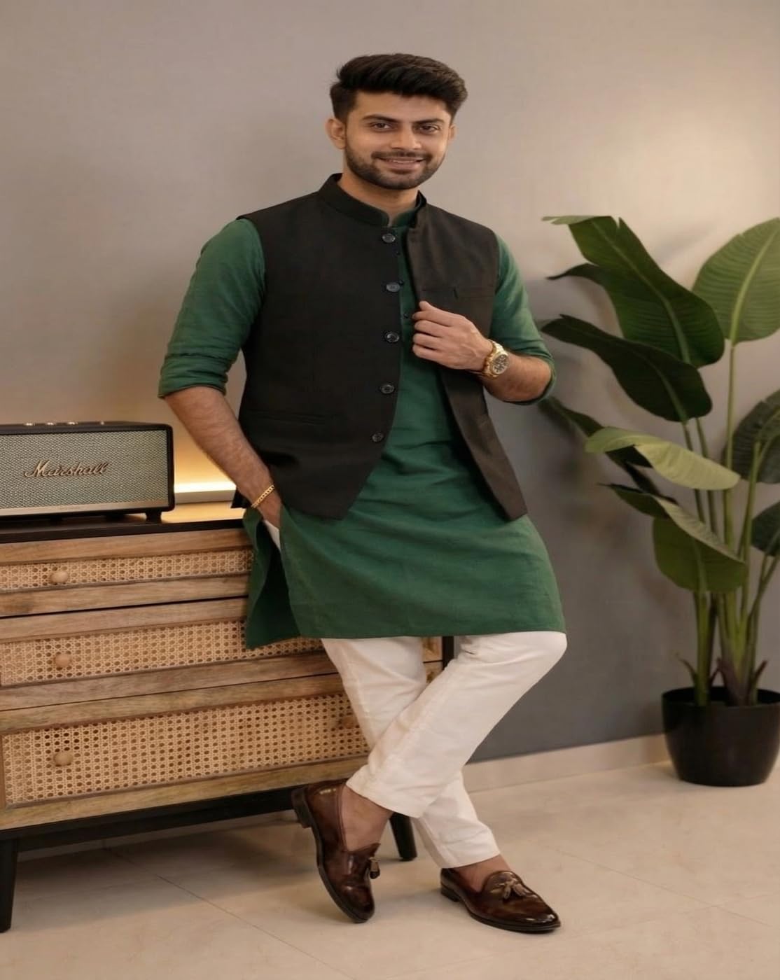 MAYKR Nehru Jacket, Modi Koti for Men, Cotton Waistcoat for All Occasion: Diwali, Wedding, Ethnic, Office Party, Formal and casual Look 2
