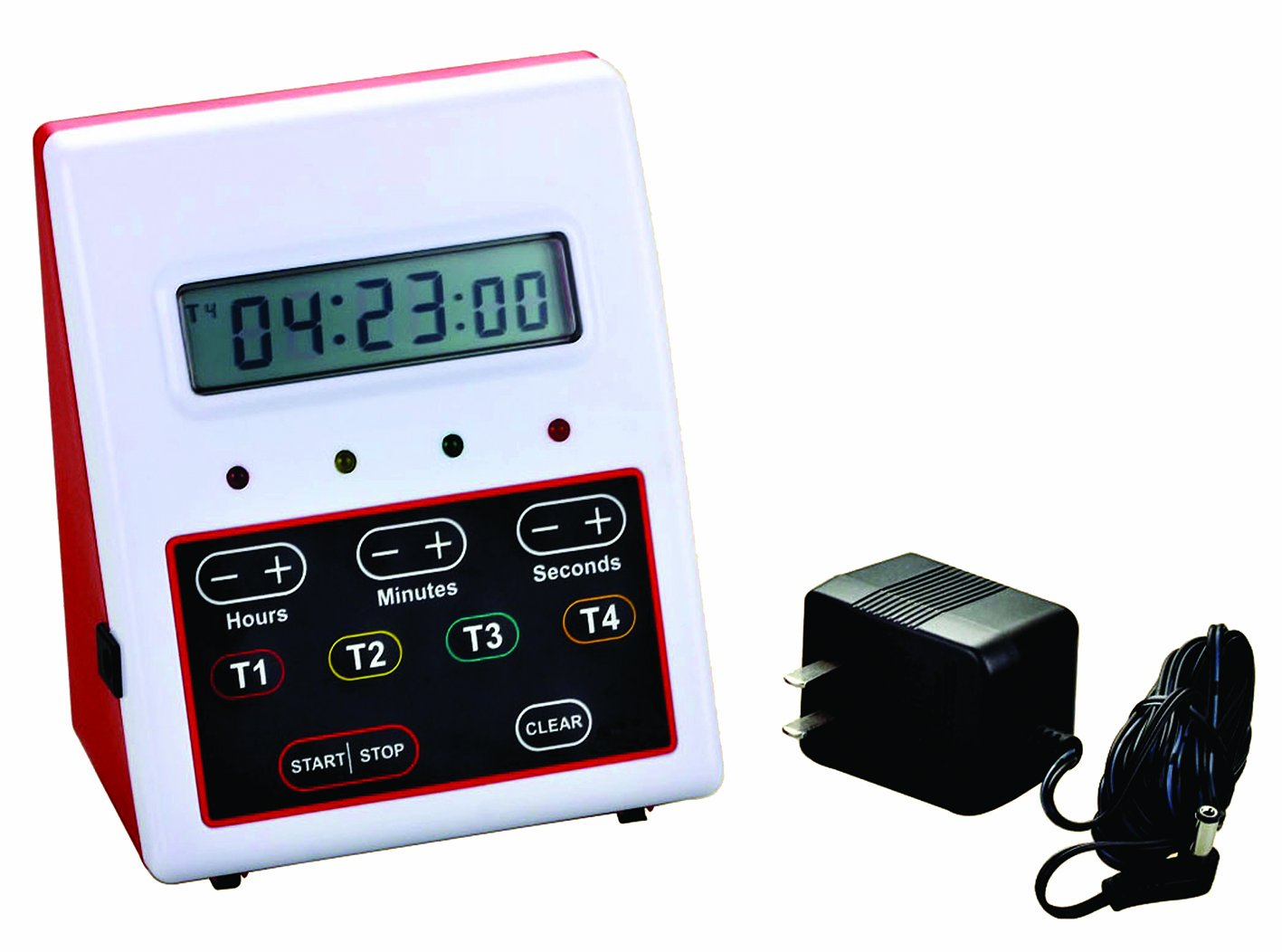 Minuteur Digital Étanche à Clavier, Mémoire, 99 Heures, Stable, Fixation Murale, Pile 9V ou Secteur, Adaptateur 9V Inclus