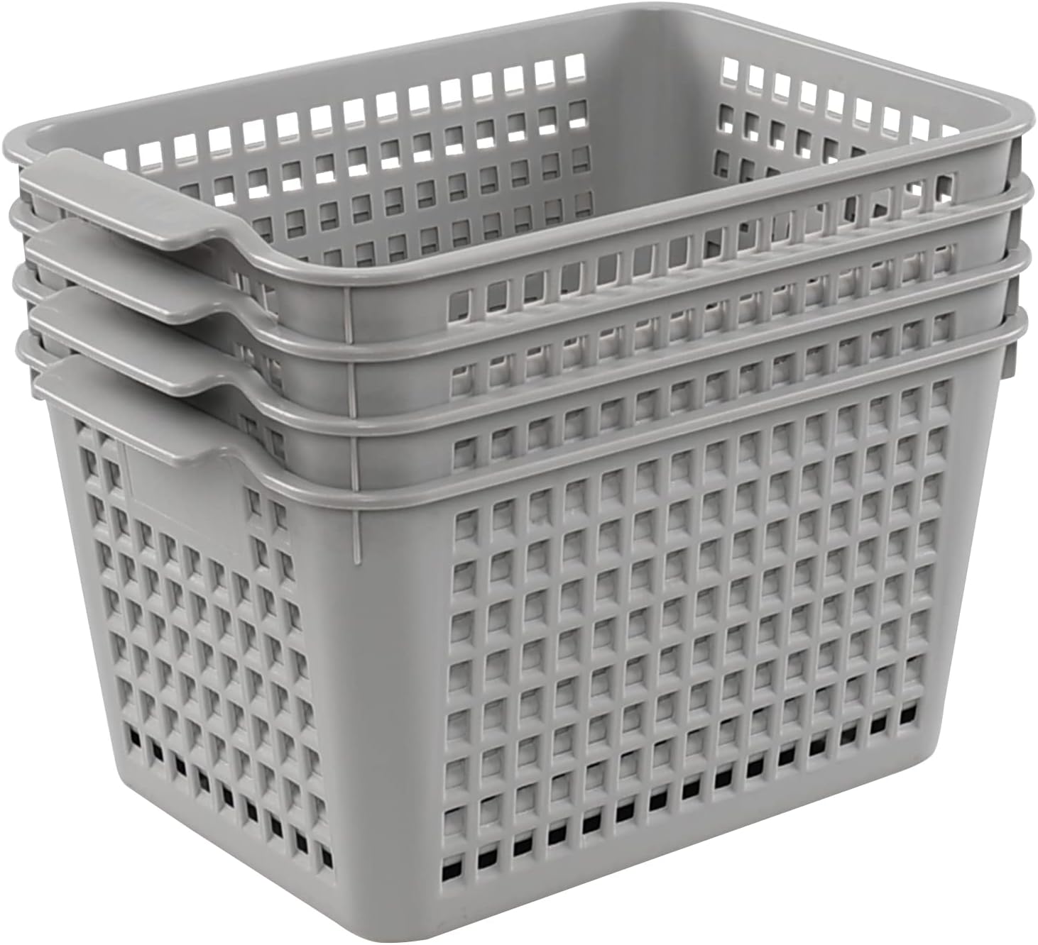 Annkky Kitchen Cupboard Storage Baskets, 4Pack Plastic Basket Amazon