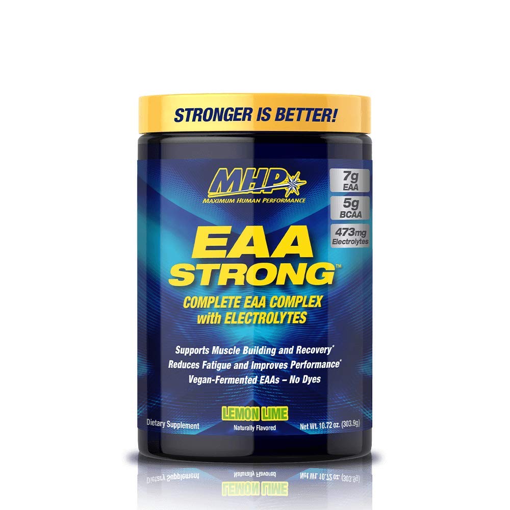 MHP - Maximum Human Performance EAA Strong Essential Amino Acids BCAA for Intra-Workout/Post Workout - 308.1 Gram, 30 Servings (Lemon Lime)