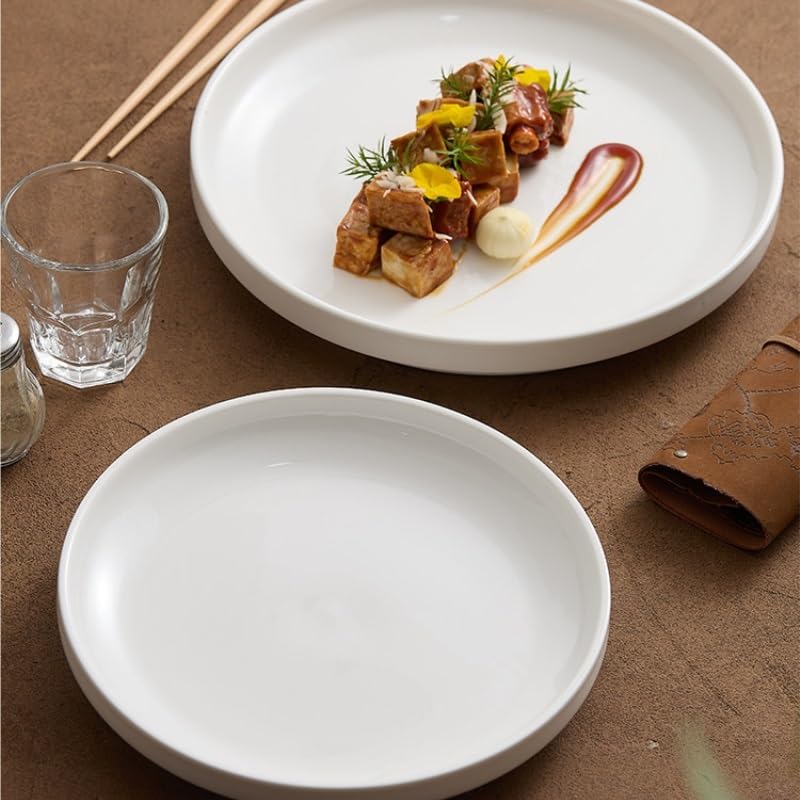 Suppenteller aus leichter Luxus-Keramik, ästhetisches Geschirr für zu Hause, elegante Servierplatte für Nudeln und tägliche Mahlzeiten Salatschüssel für die Küche