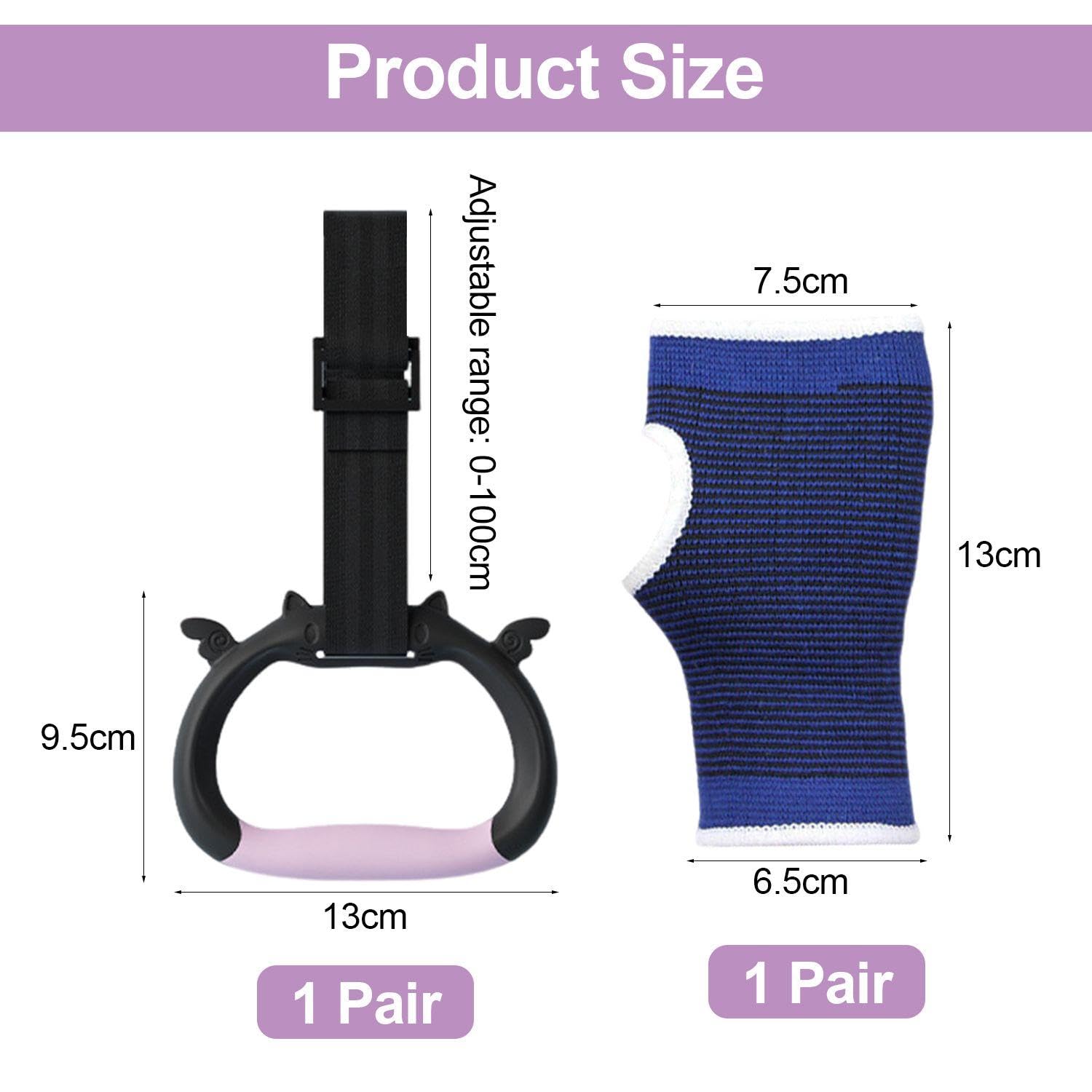 1 Par De Anillos Deportivos para Niños Y 1 Par De Protectores De Palmas, Equipos De Fitness para Niños, Equipos De Entrenamiento Físico para Niños, Accesorios De Fitness En Interiores.