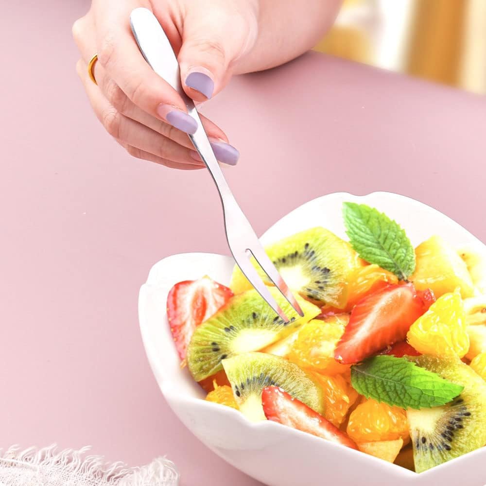 Mini Dessert Forks 24 Pack Stainless Steel Appetizer Forks For Fruit Cocktail Salad Cake Tasting For Party Home Restaurant (24)