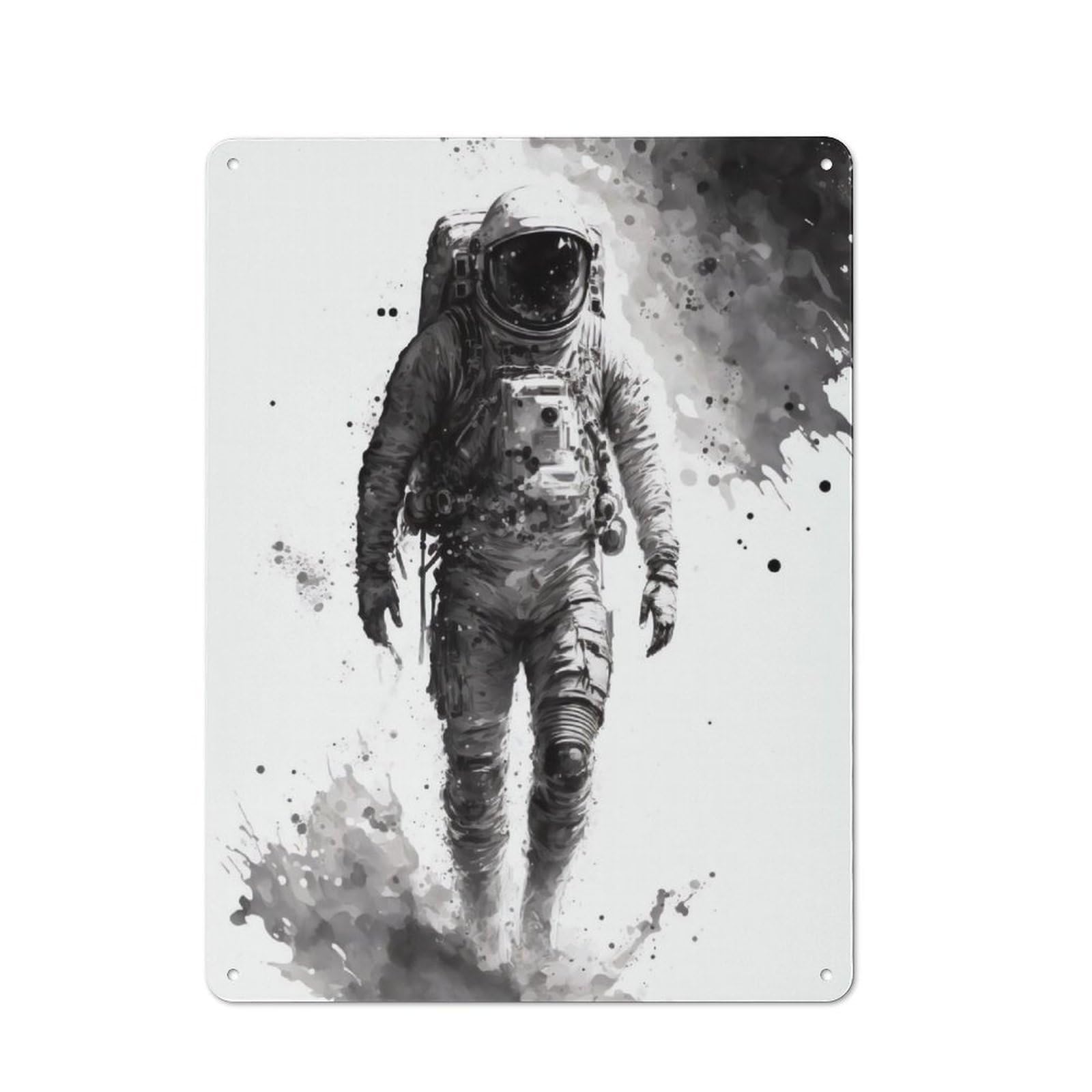 Junmoney Lone Voyager Tin Wall Plaque 40X30cm With For Living Room Wall, Gift For Feature Wall Decorators During The Christmas Season