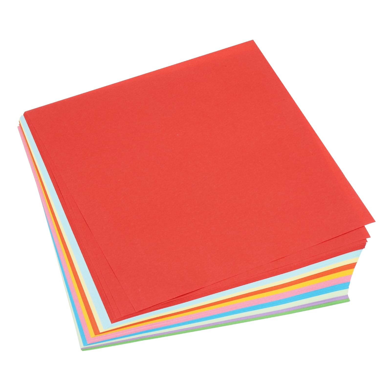 sourcing map 100 Sheet Origami Paper Double Sided 10 Colors (20x20cm)