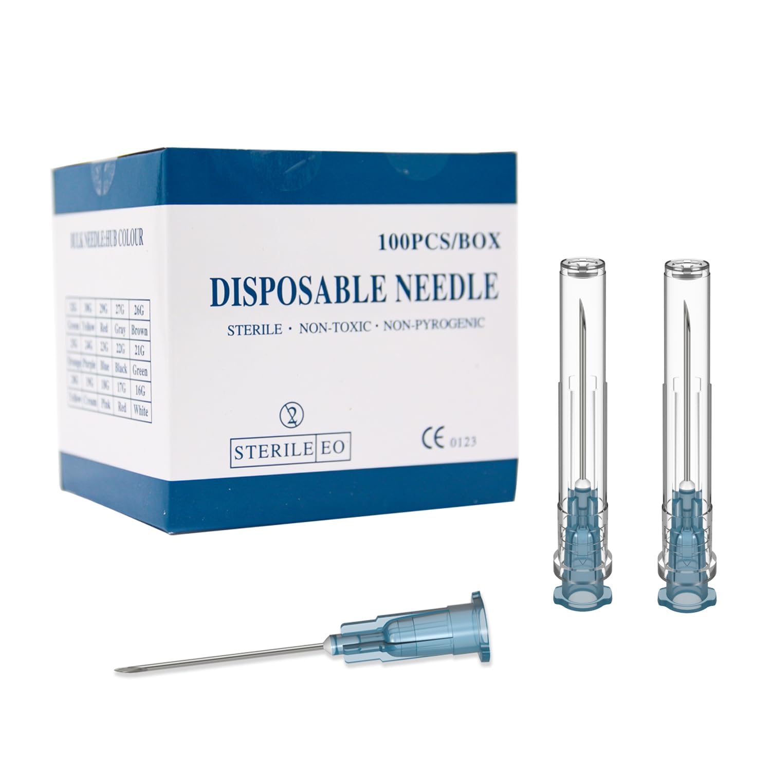 100Pack 23Ga 1 inch Luer Lock Industrial Dispensing Accessories, Individually Packaged for Scientific, Industrial Dispensing Lab Tools