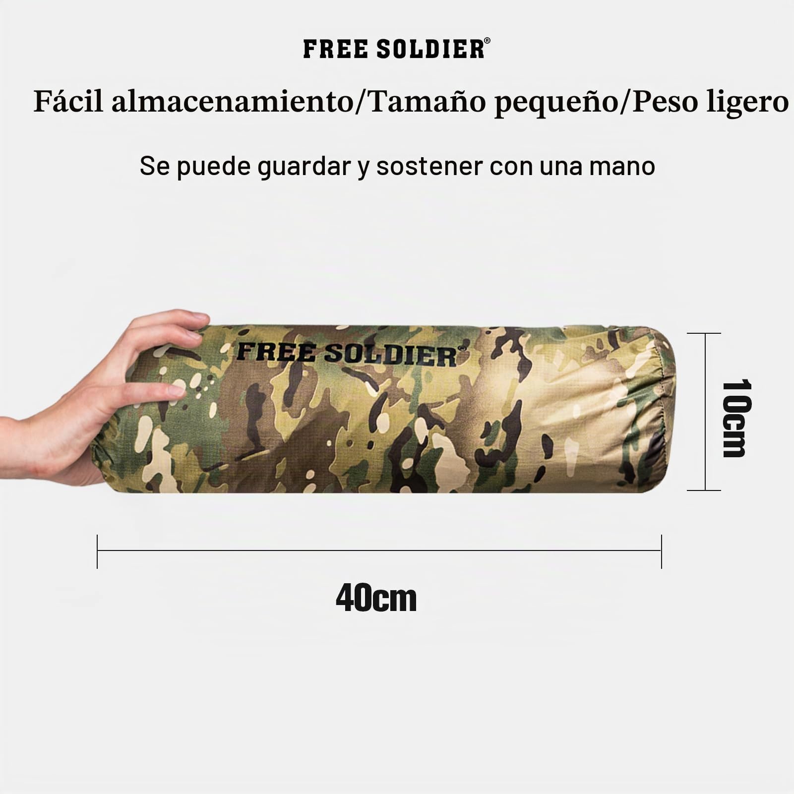 FREE SOLDIER Tienda de campaña para exteriores ultraligera para una persona, en camuflaje, camping al aire libre, 1 persona, aventura, tienda de pesca, fácil de montar y transportar, protección contra