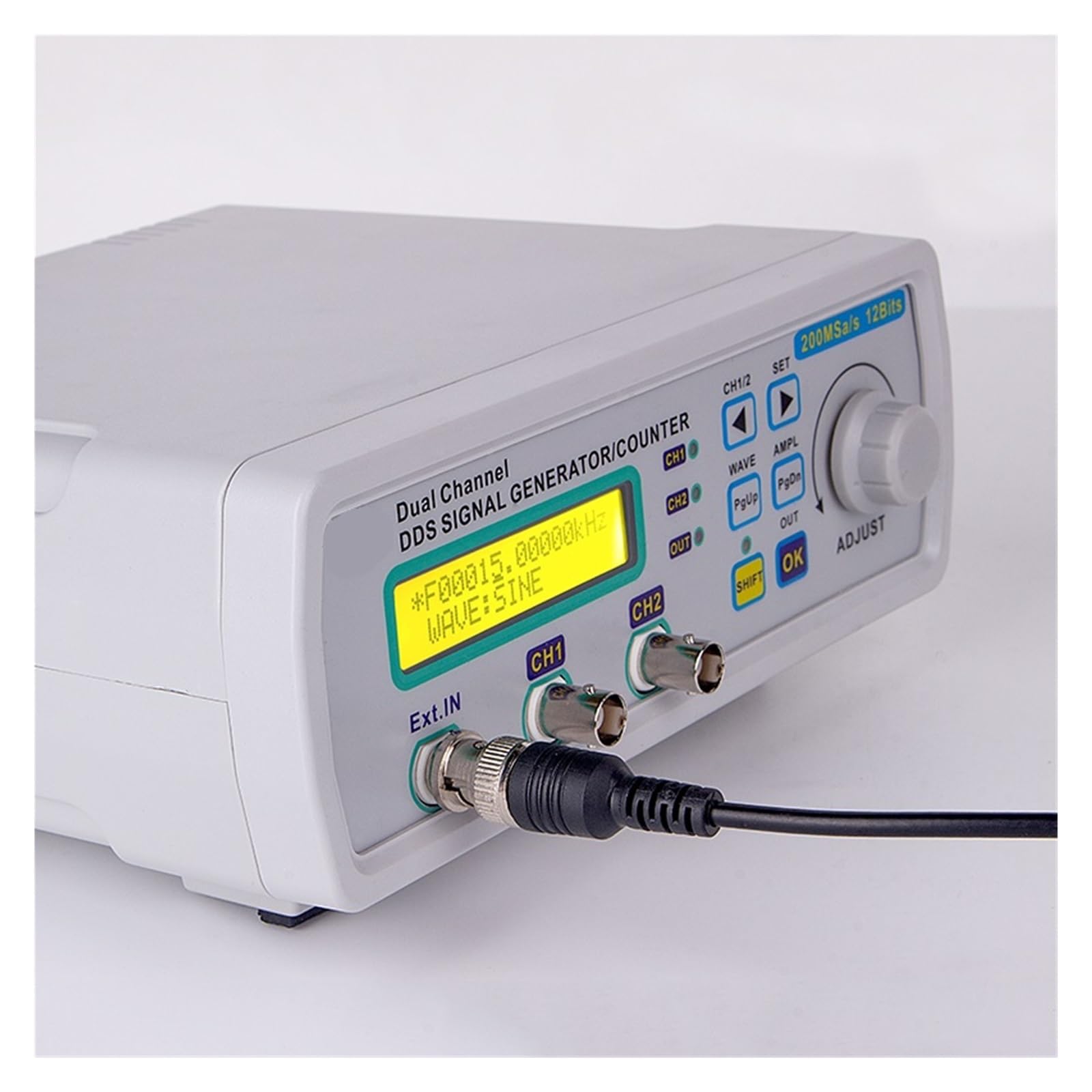MHS5200 25MH/z 200MSa/s Generatore di segnale DDS digitale a doppio canale FPGA Oscilloscopio a forma d'onda arbitraria