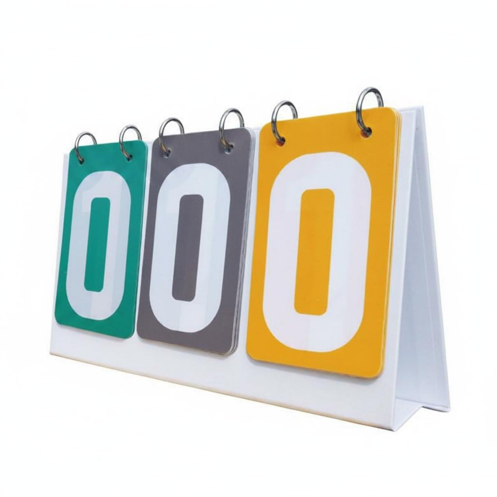 FytStycale Waterproof Scoreboard Portable Tabletop Flip Manual Counter With Lightweight Foldable Body And Digit Display build for, Green Gray Yellow — image 1