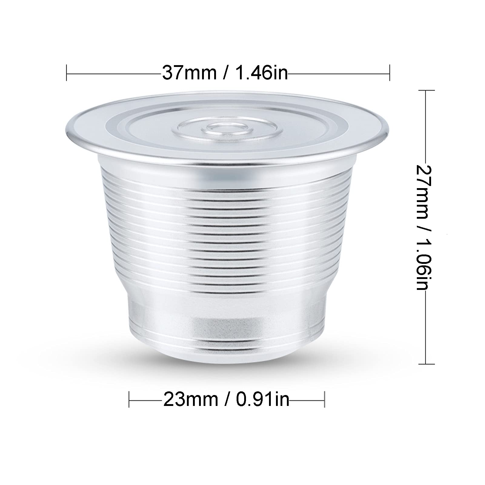 Cápsula de café recargable de acero inoxidable, cápsulas de café reutilizables, reemplazo de taza de filtro de cápsula reutilizable para máquina Nestlés