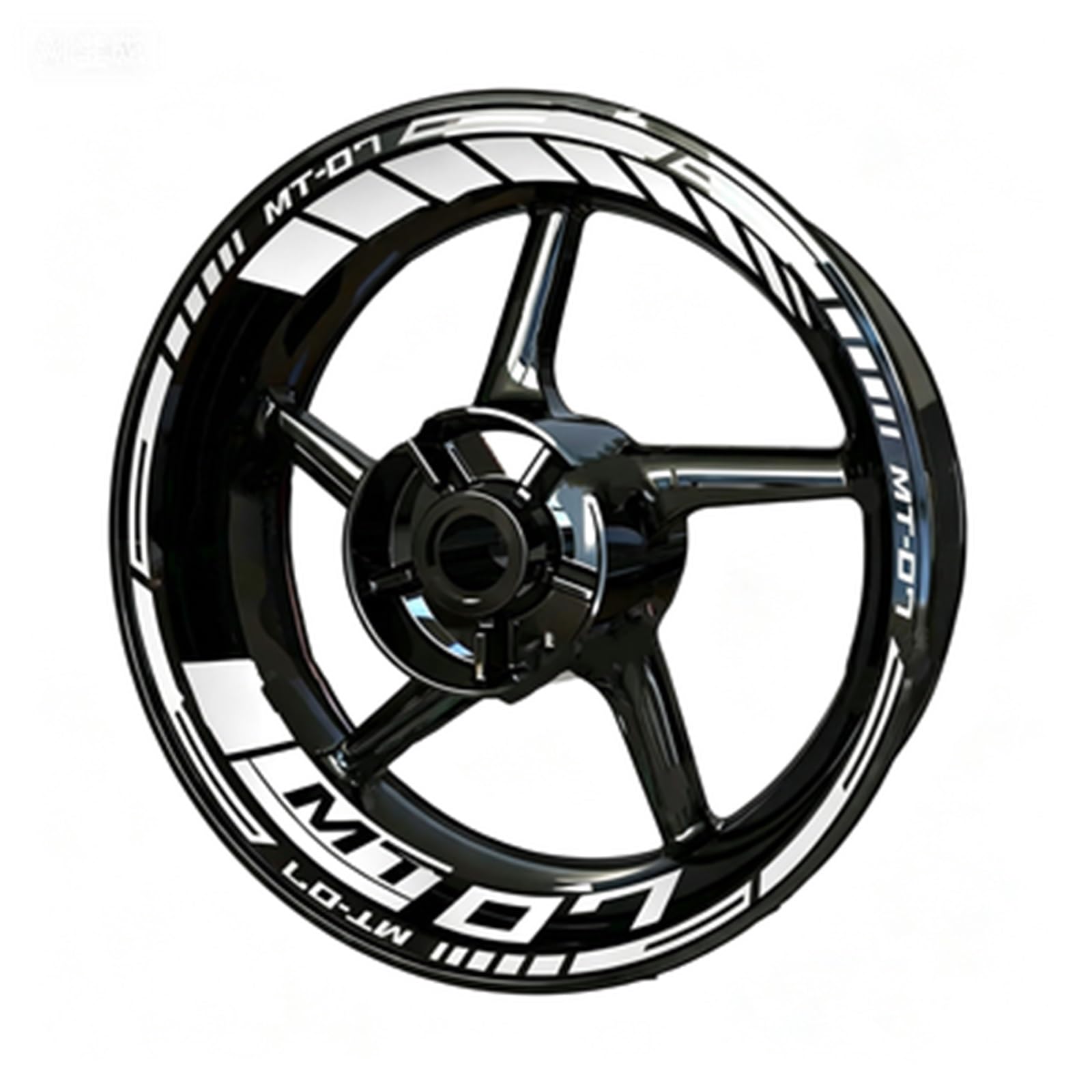 Motorcycle for Yamaha MT-07 MT07 2025-2019 Wheel Stickers Night Reflective Decorative Rim(Color1)